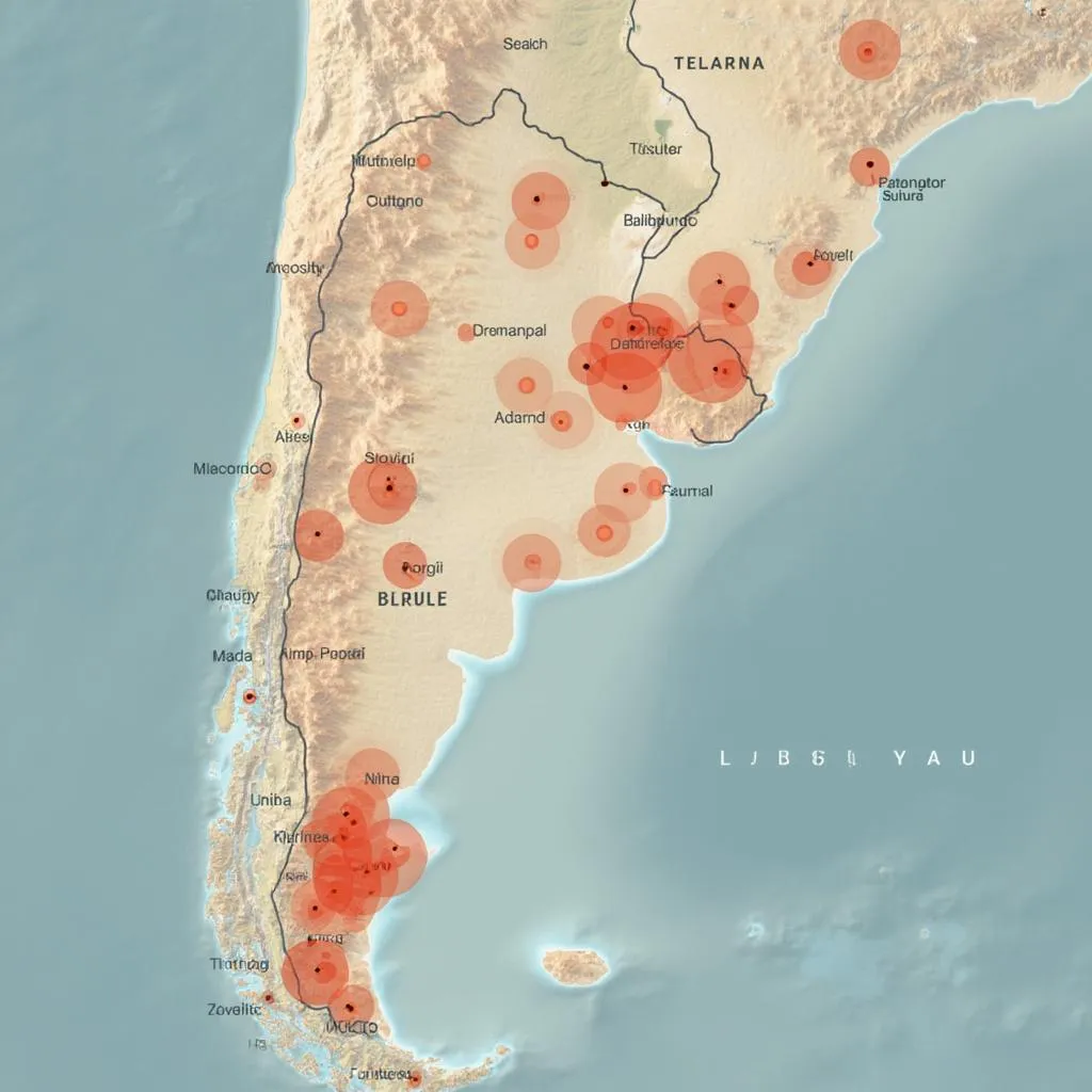 Mapa de estaciones YPF en Argentina